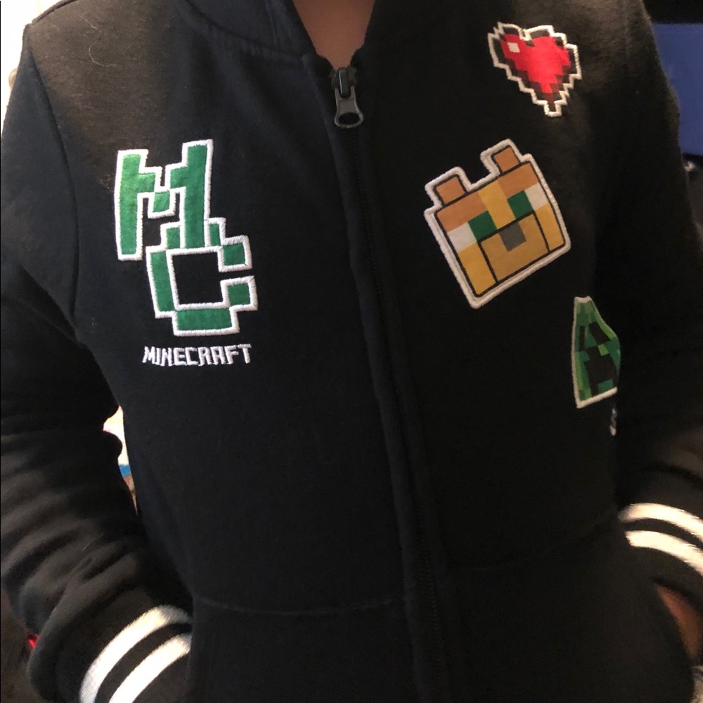 Girl’s Zip up Sweater with Minecraft characters
